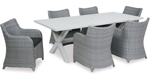 Bali 2200 Oblong Outdoor Table & Chairs x 6 Bali 2200 Oblong Outdoor Table & Chairs x 6